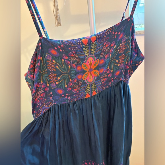 Natural Life Bailey Maxi Dress Floral Navy Folk Garden M Medium - Picture 5 of 12